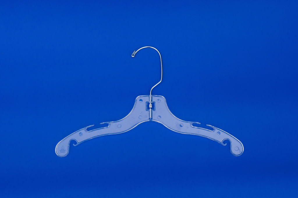 14" Junior Dress/Shirt Hanger Clear (Case of 100)