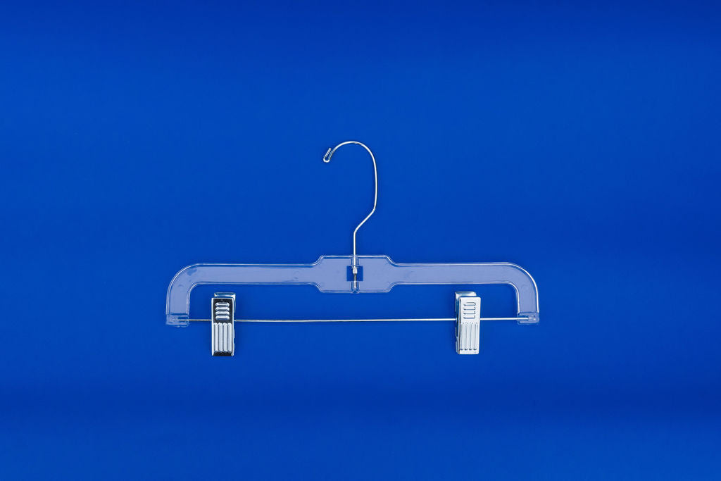 12" Childs Pant/Skirt Hangers Clear (Case of 100)