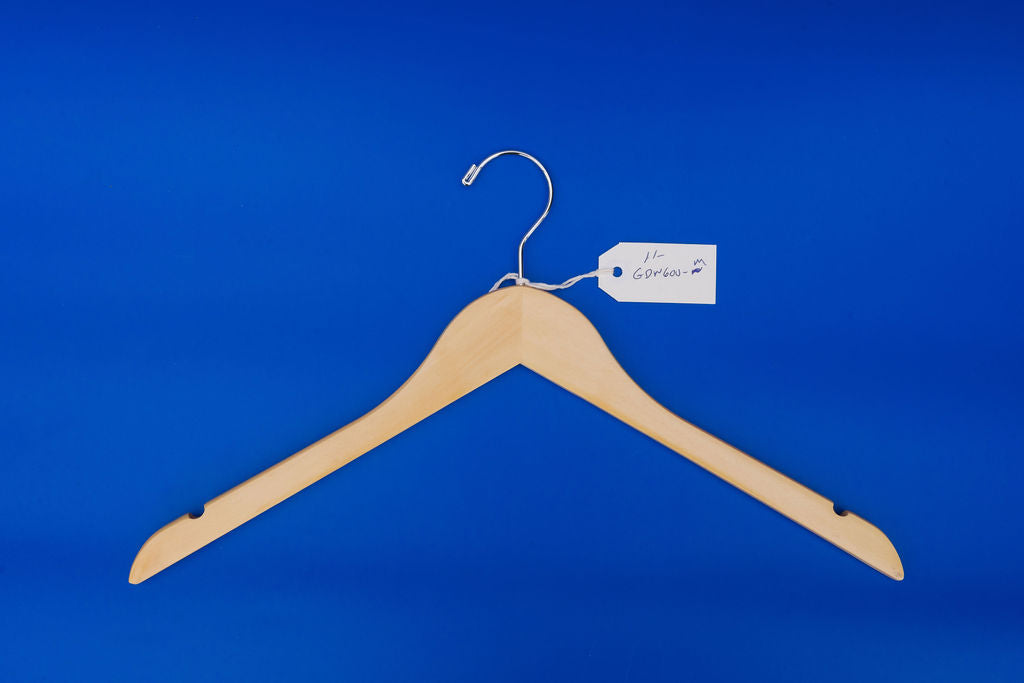 Wood Flat Coat Hangers (Case of 100)