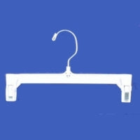 9.5" White Skirt And Pant Hanger With Wire Hook (Case of 100)