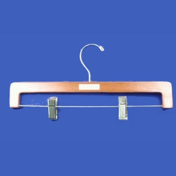 14" Wood Pant Hanger Walnut (Case of 100)