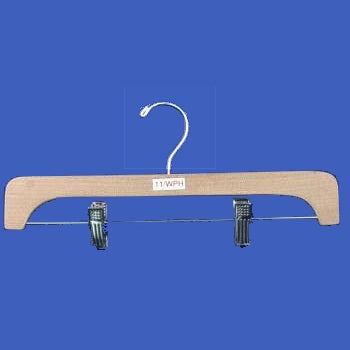 14" Wood Pant/Skirt Hanger Clear Finish (Case of 100)