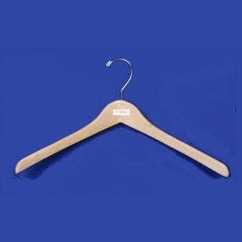 17" Contoured Wood Hanger Natural (Case of 100)