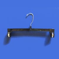 11.5" Black Skirt and Pant Hanger With Wire Hook (Case of 100)