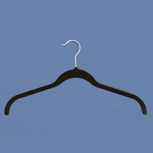 17" Black Velvet Flat Hanger (Case of 100)