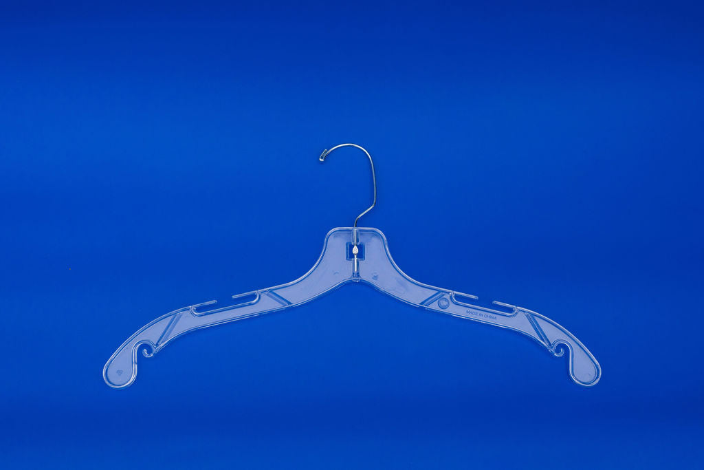 12" Children's Dress/Shirt Hanger Clear (Case of 100)