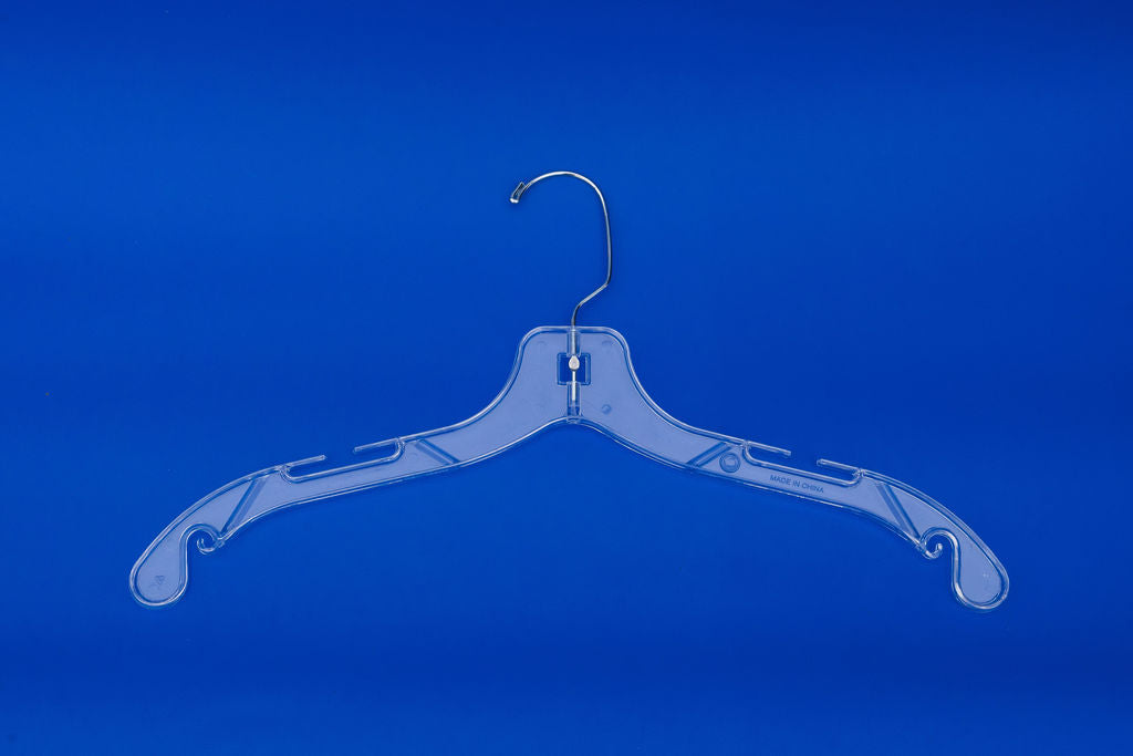 17" Jumbo Weight Dress/Shirt Hanger Clear (Case of 100)