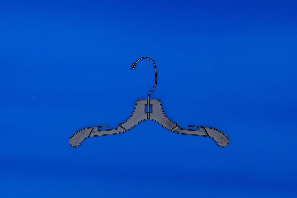 12" Children's Dress/Shirt Hanger Black (Case of 100)