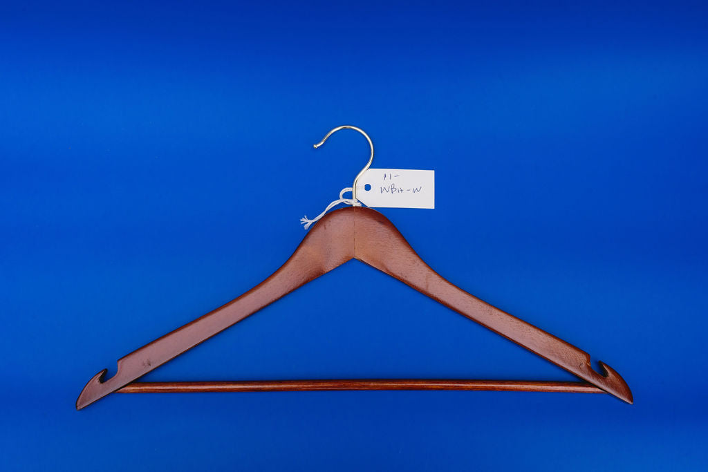 17" Wood Bridal Hanger in Walnut or White (Case of 100)