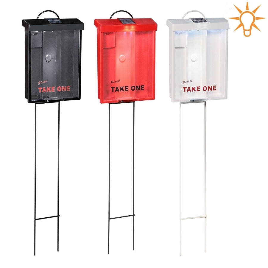 Brochure Box on Stake with Solar Lid (Case of 6)